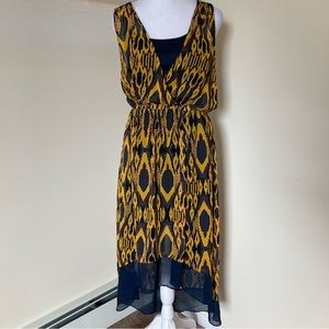 Princess Vera Wang Blue/Yellow High Low Dress size Small